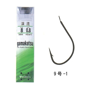 がまかつ（Gamakatsu） 渓流 糸付60cm 9号-1 茶