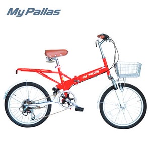 【クリックで詳細表示】マイパラス(MY PALLAS)折畳自転車20型6段ギア・Wサス M-60B