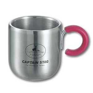 【クリックで詳細表示】キャプテンスタッグ(CAPTAIN STAG)ピアリーダブルステンマグカップ280ml(ピンク)