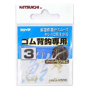 カツイチ（KATSUICHI） ゴム背鈎専用（18本入） 3号 金