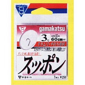 がまかつ（Gamakatsu） スッポン 糸付60cm 2号-0.3 白