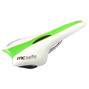 mcselle（マクセラ） MTBサドル ホワイト×グリーン