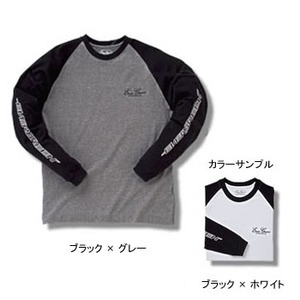 エバーグリーン（EVERGREEN） EGロングTシャツCタイプ（ツートン色） 3L ブラック×ホワイト