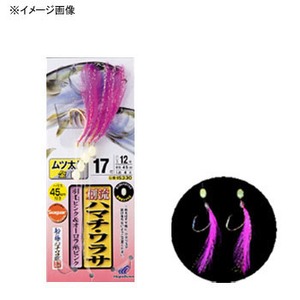 ハヤブサ（Hayabusa） 創流ハマチ・ワラサ 羽毛ピンク&オーロラ糸ピンク 鈎15／ハリス8 白×金