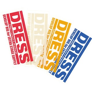 ドレス（DRESS） ロゴステッカー レッド