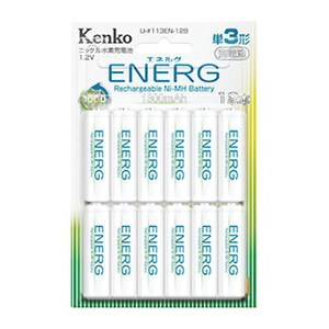 【クリックで詳細表示】Kenko(ケンコー)ニッケル水素充電池 ENERG 単3形×12本パック U-＃113EN-12B