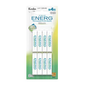 【クリックでお店のこの商品のページへ】Kenko(ケンコー)ニッケル水素充電池 ENERG 単4形×8本パック U-＃114EN-8B