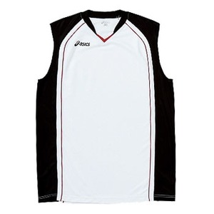 アシックス（asics） XB1350 ゲームシャツ Men's XO 0190（ホワイト×ブラック×ストロングレッド）