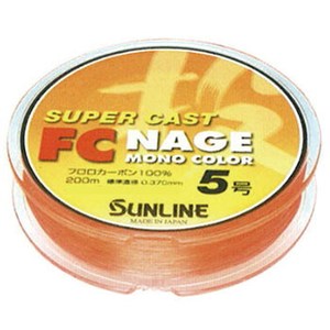 サンライン（SUNLINE） スーパーキャストFC投 mono Color 200m 5号 蛍光サファイヤオレンジ