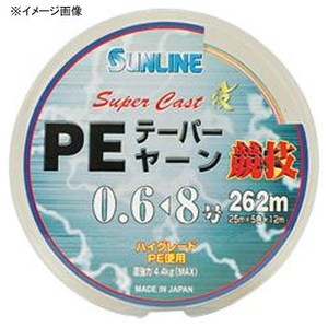 サンライン（SUNLINE） スーパーキャストPE投テーパーヤーン競技 0.8 号-8号 ホワイト×ピンク×イエロー×ブルー