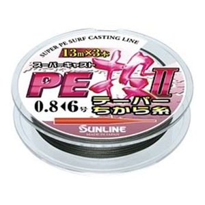 サンライン（SUNLINE） スーパーキャストPE投テーパー力糸II 13m×3 0.8号-6号 ブラック