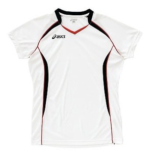 アシックス（asics） XW1307 ゲームシャツHS Women's XO 0190（ホワイト×ブラック）