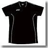 XW6181 プラシャツHS Women's XF 9001（ブラック×ホワイト）