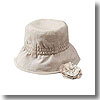 ポライト産業 UVカット風で飛びにくい麻混帽子（コサージュ付） L ベージュ
