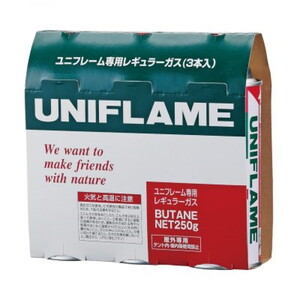 ＜ナチュラム＞ ユニフレーム(UNIFLAME) ガスカートリッジ（３本） 650028
