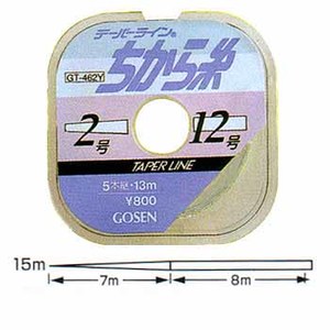ゴーセン(GOSEN) テーパーライン ちから糸 ５本継 ２号-１２号 クリアー GT-462N