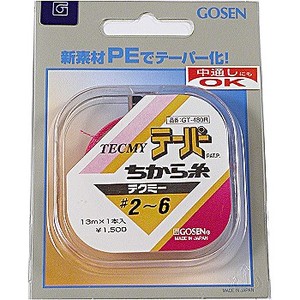 ゴーセン(GOSEN) テクミーテーパー力糸 １３ｍx１本継 ０．８号-５号 赤 GT-480R