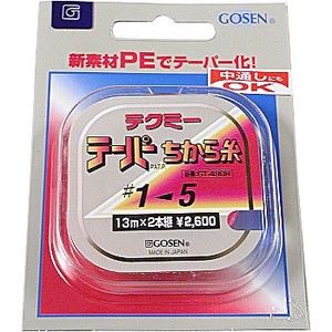ゴーセン(GOSEN) テクミーテーパー力糸 １３ｍx２本継 １-６号 赤 GT-490R