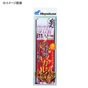 ハヤブサ(Hayabusa) 投げの達人 ファイアレッドカレイ 鈎１０／ハリス３ 赤 NT360