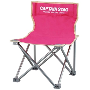 ＜ナチュラム＞ 50％ＯＦＦ キャプテンスタッグ(CAPTAIN STAG) パレット コンパクトチェアミニ チェアー／椅子／キャンプ／レジャー用 ピンク M-3920