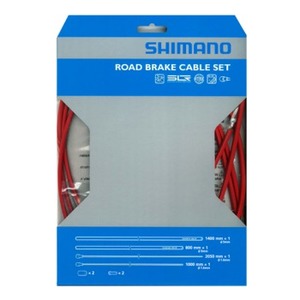 シマノ(SHIMANO/サイクル) ＰＴＦＥ ロード用ブレーキケーブルセット レッド Y-80098014