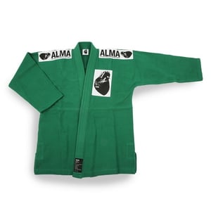 ALMA(アルマ) ０８国産柔術衣 上下 Ａ１ 緑 JU1-A1-GR画像