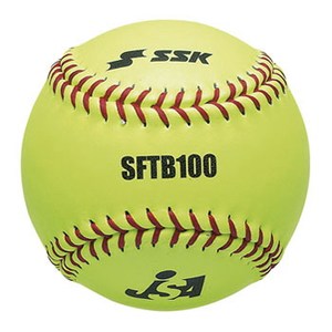 4%OFF エスエスケイ(SSK) ソフトボールイエロー革ボール SSK-SFTB100の画像