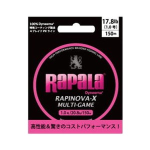 Rapala(ラパラ) ラピノヴァ・エックス マルチゲーム １５０ｍ １号／２０．８ｌｂ ピンク RLX150M10PK