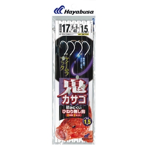 ハヤブサ(Hayabusa) 鬼カサゴ ケイムラフック ２本鈎２セット 鈎１７／ハリス６ 白 SE704