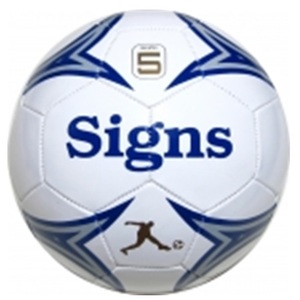 サインズ（Signs） サッカーボール ５号 ＷＨＩＴＥxＲＥＤ（ホワイトxブルー） 30001画像