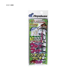 ハヤブサ(Hayabusa) 堤防ウルトラライトジギングサビキセット ２本鈎 鈎６／ハリス１．５ ＃１ ピンク HA282
