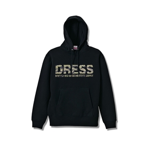 【送料無料】ドレス(DRESS) ＤＲＥＳＳ カモフラージュロゴパーカー ＸＬ ブラック