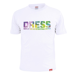 ドレス(DRESS) ペイントロゴ Ｔシャツ Ｌ ホワイト