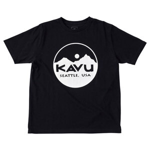 KAVU(カブー) サークル ロゴ Ｔｅｅ Ｍｅｎ'ｓ Ｍ ブラック 19821020001005