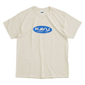 KAVU(カブー) オーバル ロゴ Ｔｅｅ Ｍｅｎ'ｓ Ｌ ナチュラル 19821226017007