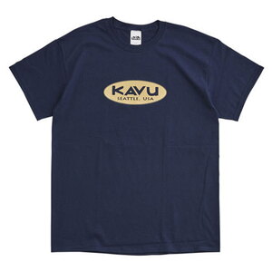 KAVU(カブー) オーバル ロゴ Ｔｅｅ Ｍｅｎ'ｓ Ｍ ネイビー 19821226052005
