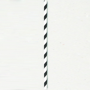 パール金属 パーラー 紙製ストロー３０Ｐ ホワイト×ブラック D-1466