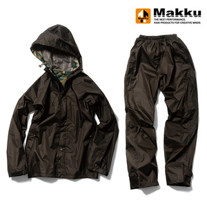 マック(Makku) クロス オーバー レインスーツ ＬＬ ブラック AS-8510