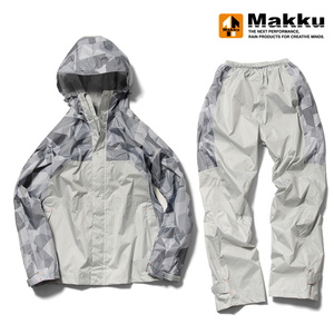 マック(Makku) クロス オーバー レインスーツ ＥＬ グレーカモ AS-8510