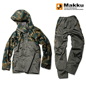 マック(Makku) クロス オーバー レインスーツ Ｍ グリーンカモ AS-8510