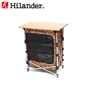 【送料無料】Hilander(ハイランダー) ロールトップマルチラック（ウッド） カモ HCA0210
