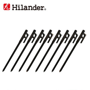 Hilander(ハイランダー) 頑丈ペグ【８本セット】 １８ｃｍ（８本） ブラック HCA0141